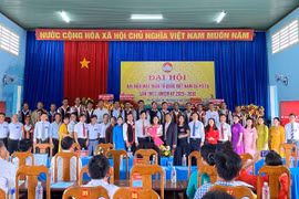 Ủy ban MTTQ Việt Nam xã Pờ Tó khóa I ra mắt Đại hội. Ảnh: Mai Linh