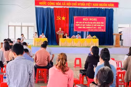 Quang cảnh buổi tiếp xúc cử tri huyện Ia Pa. Ảnh: Vũ Chi