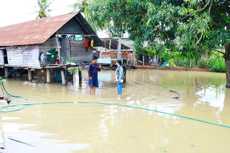 Một số khu dân cư ở buôn Mi Hoan, buôn Ling (xã Ia Hiao) bị ngập sâu. Ảnh: M.P lan-2.jpg