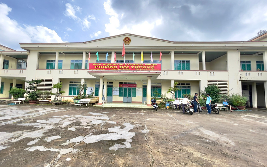 Trụ sở UBND phường Hội Thương (cũ) dự kiến sẽ bàn giao cho Trường THCS Nguyễn Huệ làm cơ sở 2. Ảnh: Minh Phương hoi-thuong.jpg