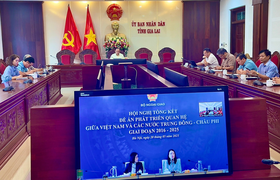 Quang cảnh hội nghị tại điểm cầu Gia Lai. Ảnh: Minh Phương bngiao.jpg