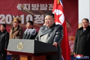 Nhà lãnh đạo Triều Tiên Kim Jong-un tại một sự kiện ngày 6-2. Ảnh: REUTERS