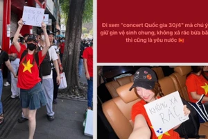 Gom rác sau tổng duyệt diễu binh, giới trẻ nhắc nhau yêu môi trường là yêu nước