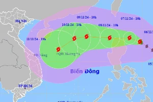 Thời gian và cấp độ bão Yinxing khi vào Biển Đông thành bão số 7