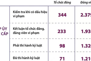 Một số kết quả kiểm tra, giám sát và thi hành kỷ luật của Đảng năm 2024