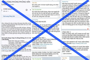 Đang xuất hiện nhiều thông tin giả mạo có nội dung ACV tuyển dụng, góp vốn. Ảnh chụp màn hình. Nguồn hanoimoi.vn