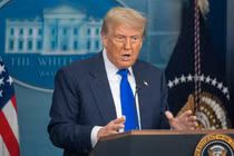 Tổng thống Mỹ Donald Trump phát biểu tại Nhà Trắng. Ảnh: THX/TTXVN