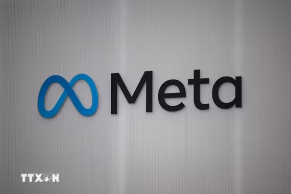 Biểu tượng của Tập đoàn Meta. Ảnh: AFP/TTXVN