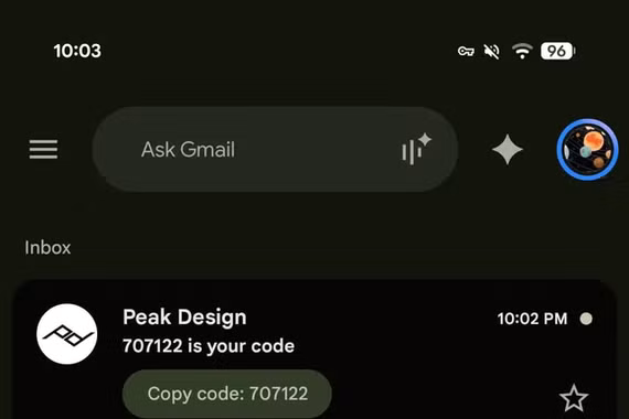 Gmail rút ngắn thao tác nhập mã xác thực hai bước