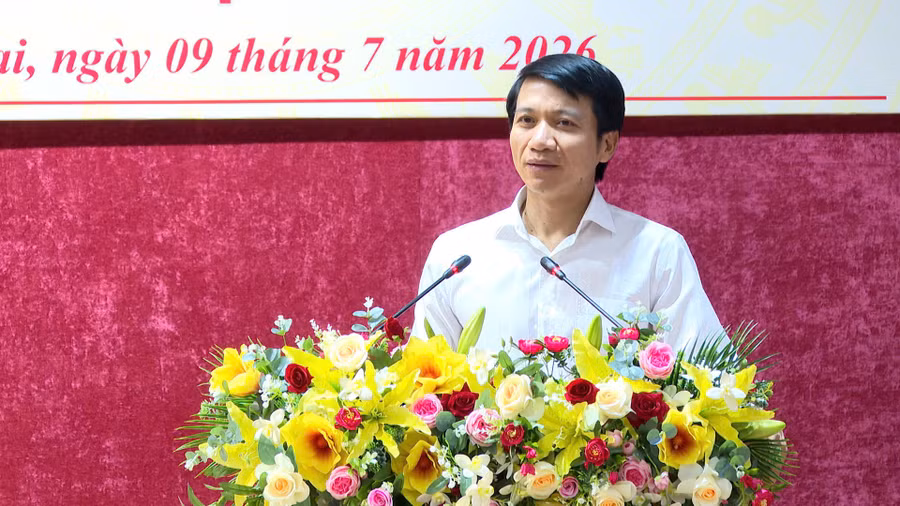 Phó Bí thư Tỉnh ủy, Chủ tịch Ủy ban MTTQ Việt Nam tỉnh Nguyễn Ngọc Lương phát biểu chỉ đạo tại hội nghị. Ảnh: X.Đ