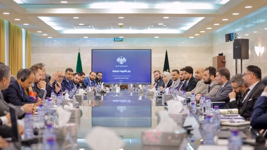 Các quan chức Syria và EU gặp nhau tại Damascus để đàm phán về hợp tác phát triển giai đoạn 2026-2027. Ảnh: SANA