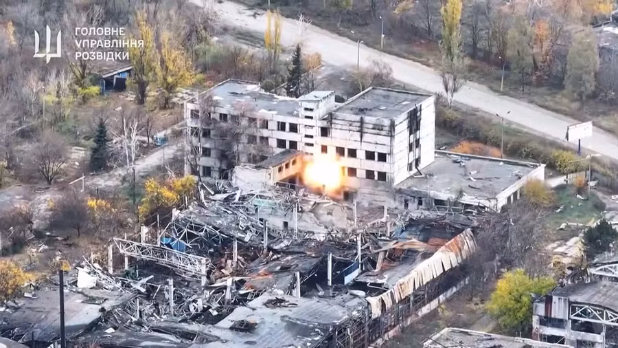 Một vụ tập kích tại Pokrovsk từ trên cao. Ảnh: NBC News