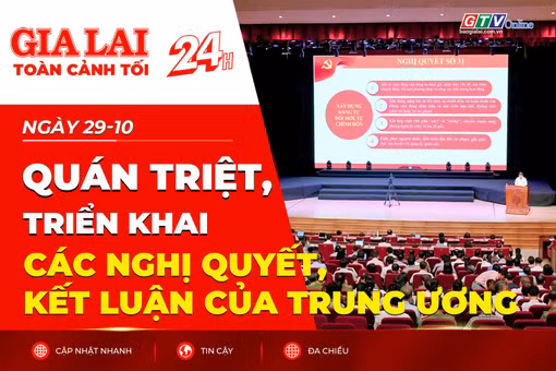 Toàn cảnh Gia Lai 24h: Quán triệt, triển khai các nghị quyết, kết luận của Trung ương