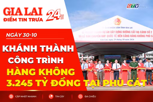 Điểm tin trưa: Khánh thành công trình hàng không 3.245 tỷ đồng tại Phù Cát