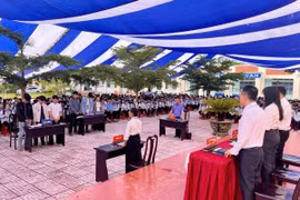 Quang cảnh phiên tòa giả định. Ảnh: Sỹ Tuấn