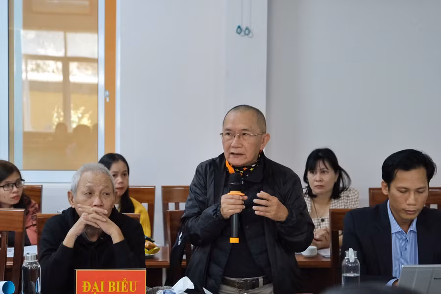 Nhà nghiên cứu Trần Kỳ Phương cho rằng, di tích An Phú là phát hiện quan trọng về văn hóa Champa của vùng Tây Nguyên. Ảnh: Hoàng Ngọc