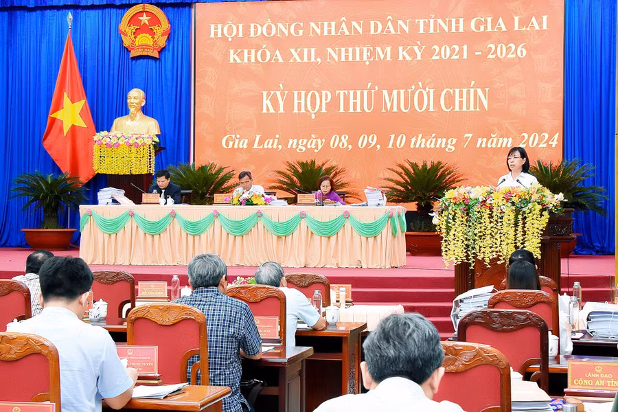 Phó Chủ tịch phụ trách UBND tỉnh Gia Lai Nguyễn Thị Thanh Lịch khẳng định sẽ nghiêm túc tiếp thu đầy đủ ý kiến của chủ tọa kỳ họp và các đại biểu với tinh thần cầu thị và trách nhiệm. Ảnh: Đ.T