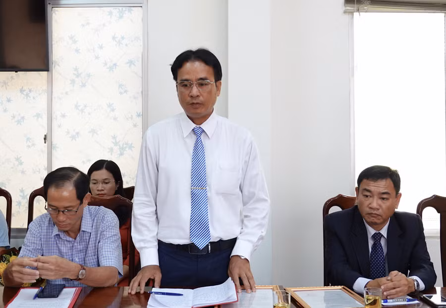 Tân Phó Trưởng ban Tổ chức Tỉnh ủy Rơ Chăm La Ni phát biểu nhận nhiệm vụ. Ảnh: Mộc Trà