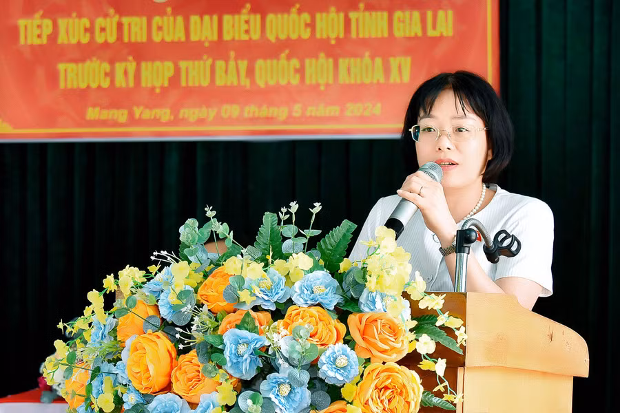 Bà Nguyễn Thị Mai Phương-Phó Chủ nhiệm Ủy ban Pháp luật của Quốc hội phát biểu tại hội nghị. Ảnh: Đ.T Bà Nguyễn Thị Mai Phương-Phó Chủ nhiệm Ủy ban Pháp luật của Quốc hội phát biểu tại hội nghị. Ảnh: Đ.T
