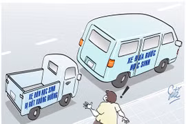 Đưa đón trẻ kiểu này, sợ thật!