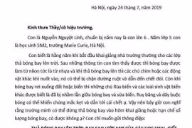 Cô bé lớp 6 viết thư đề nghị không thả bóng bay dịp khai giảng
