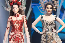 Lan Khuê, Khánh Vân đọ dáng trên sàn diễn Vietnam Runway Fashion Week