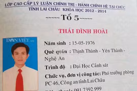 Trưởng phòng Cảnh sát dùng bằng giả có quan hệ họ hàng với nguyên Giám đốc CA Lai Châu
