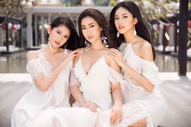 Mỹ Linh, Thanh Tú, Thùy Dung đẹp thướt tha giữa biển trời Đà Nẵng
