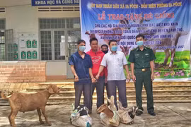 Chư Prông: Trao 12 con dê giống hỗ trợ hộ khó khăn