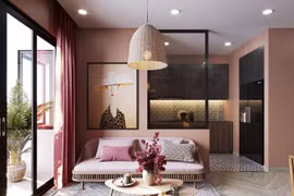 Bí quyết trang trí phòng khách màu hồng khiến vạn người mê
