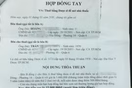 Cho thuê bằng để...bán thuốc?
