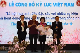 Lễ hội hoa anh đào Hà Nội được xác lập kỷ lục Việt Nam