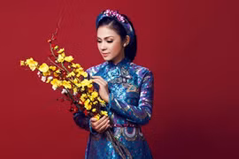 Người đẹp Việt Trinh khoe vẻ đẹp không tuổi với áo dài Tết