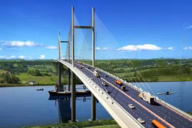 Hợp long cây cầu 3000 tỷ nối đôi bờ sông Tiền