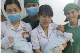 Sản phụ và hai bé song sinh được cứu kịp thời trong 6 phút