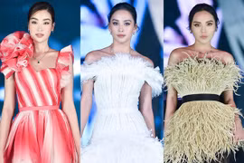 Kỳ Duyên diện váy ngắn đọ dáng cùng Tiểu Vy, Đỗ Mỹ Linh