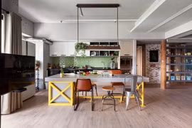 Thiết kế căn hộ 122m2 có phòng bếp lớn