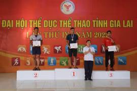 Trao 24 bộ huy chương ở môn điền kinh và cà kheo tại Đại hội Thể dục thể thao tỉnh Gia Lai