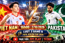Việt Nam vs Pakistan 16h ngày 2/10: Link xem trực tiếp, nhận định dự đoán