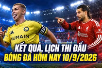 Kết quả, lịch thi đấu bóng đá hôm nay 10/9/2026: MU ra quân ở Cúp C1