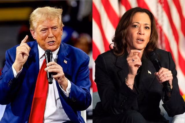 Hai ứng viên Donald Trump và Kamala Harris. Ảnh: MLive.com