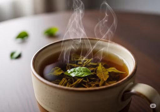 Trà rất tốt nhưng không uống trà trong bữa ăn. Ảnh: AI