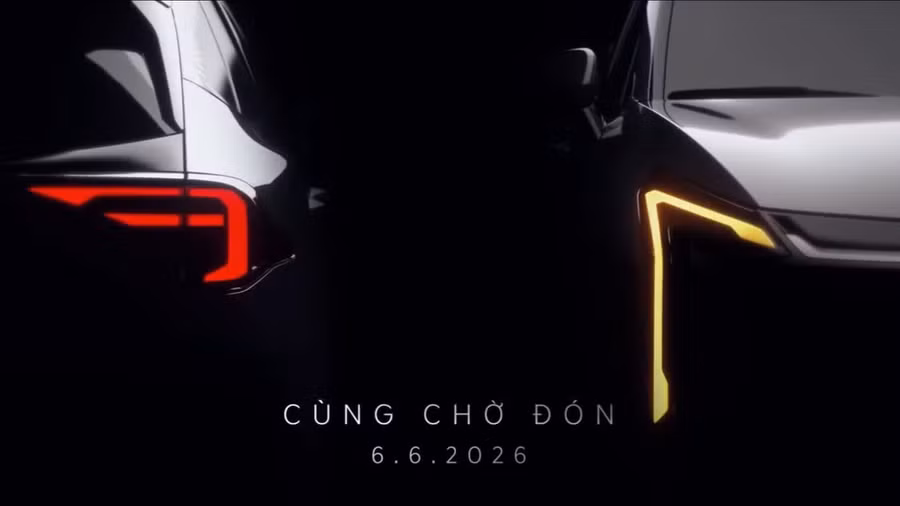 Hình ảnh 'nhá hàng' mẫu xe mới sắp được Kia Việt Nam giới thiệu.