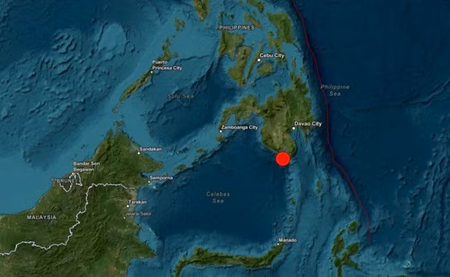Một trận động đất cường độ 8,2 đã làm rung chuyển đảo Mindanao của Philippines hôm 8-6. Ảnh: USGS
