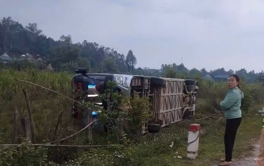 Hiện trường vụ tai nạn. Ảnh: C.A