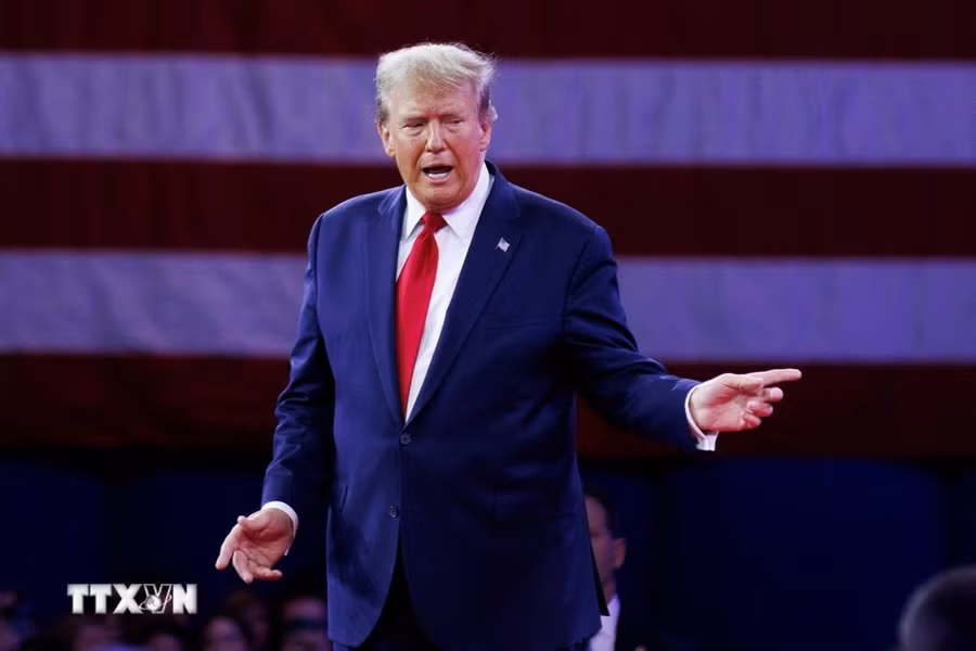 Cựu Tổng thống Mỹ Donald Trump phát biểu tại một sự kiện ở bang Maryland. (Ảnh: THX/TTXVN)