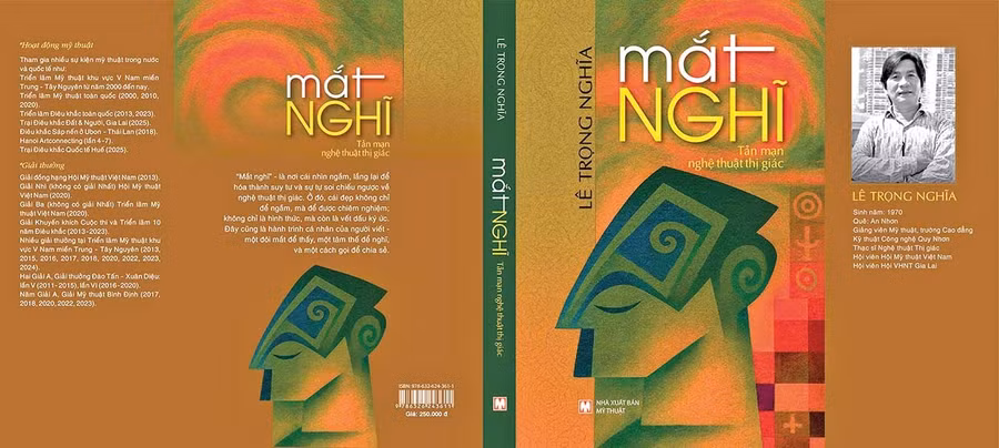 Bìa sách Mắt nghĩ của nhà điêu khắc Lê Trọng Nghĩa. Ảnh: NVCC