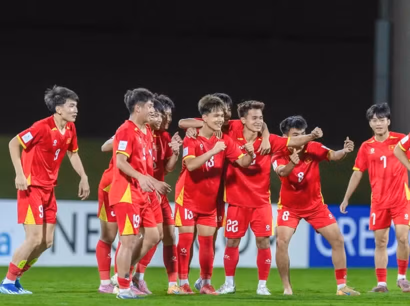 U17 Việt Nam vào tứ kết U17 châu Á và giành vé dự World Cup. (Nguồn: VFF)
