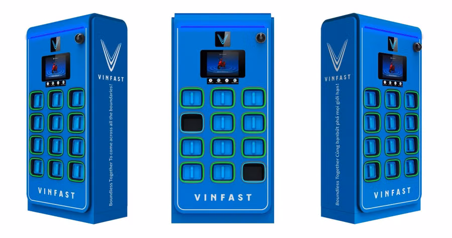 VinFast và TMT Motors cho thấy tham vọng rất lớn ở mảng hạ tầng năng lượng, trong đó có mô hình trạm đổi pin. ẢNH: VINFAST