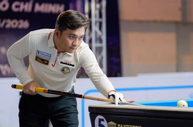 Trần Thanh Lực duy trì phong độ cao để giành vé vào tứ kết World Cup billiards Ankara 2026. ẢNH: P.L